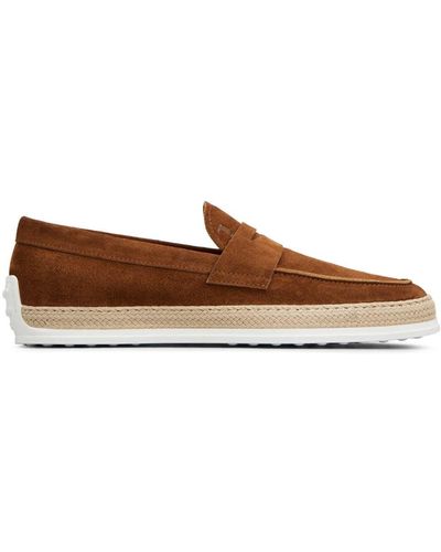 Tod's Gommino Suède Loafers - Bruin