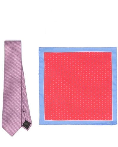 Brioni Patterned-jacquard Silk Tie - Red