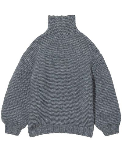 Proenza Schouler Roll-neck Chunky Knit Sweater - Gray