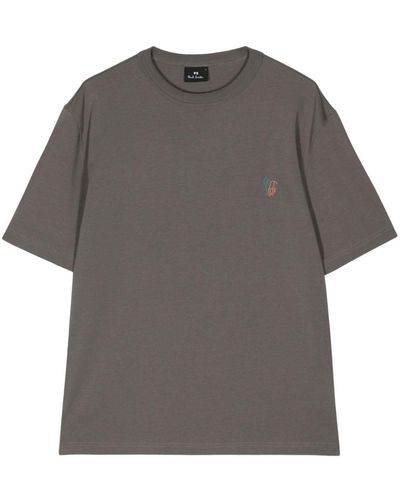 PS by Paul Smith T-Shirt mit Zebra-Motiv - Grau