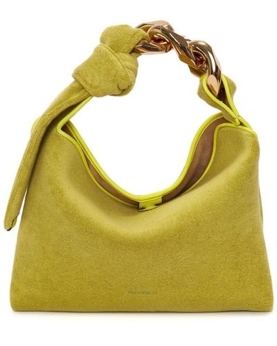 JW Anderson Small Chain Terry Shoulder Bag - Green