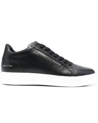 Philipp Plein Low-top Leather Sneakers - Black