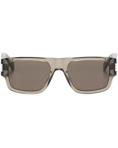 Saint Laurent Sl 659 Rectangle-frame Sunglasses - Grey