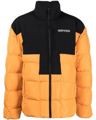 Marcelo Burlon Cross Puffer Jacket - Orange