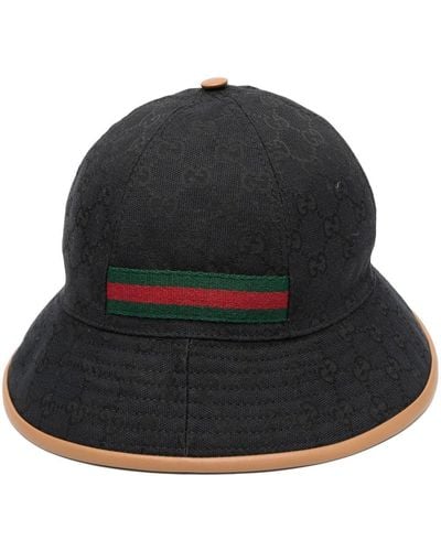 Gucci Cappello con ricamo GG - Nero