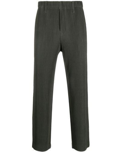 Homme Plissé Issey Miyake Pleated Chino Pants - Grey