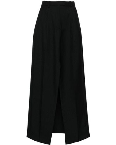 Viktor & Rolf High-waist Gabardine Long Skirt - Black