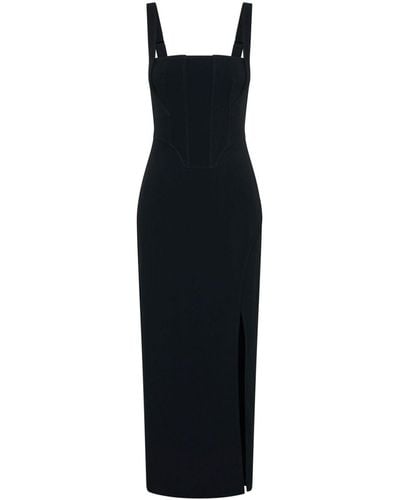 Dion Lee Corset-style Front-slit Maxi Dress - Black