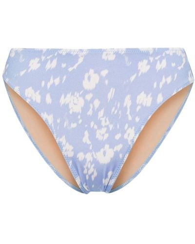 Evarae Iza Leopard Bikini Bottoms - Blue