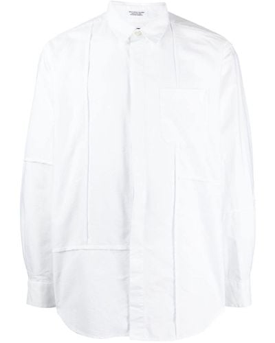 Engineered Garments Chemise Combo colour block - Blanc