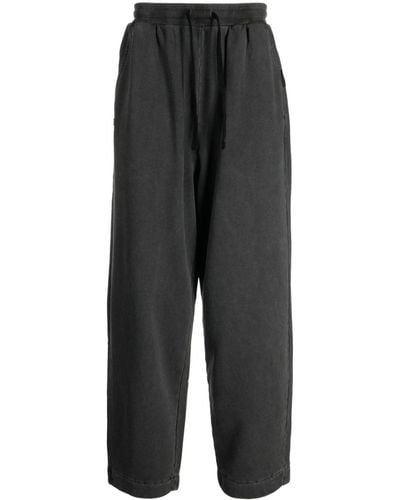 Izzue Drawstring Cotton Track Trousers - Grey