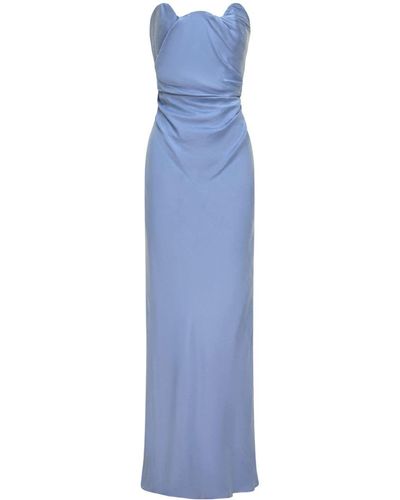 Rachel Gilbert Aries Draped Maxi Dress - Blue