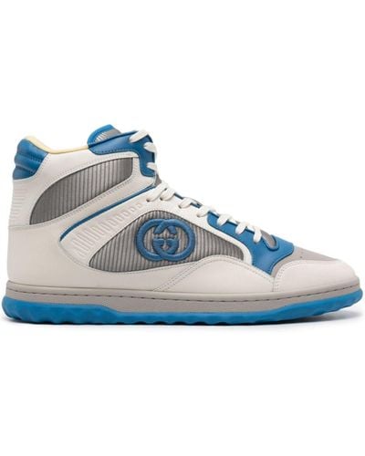Gucci Mac80 High-top Leather Trainers - Blue