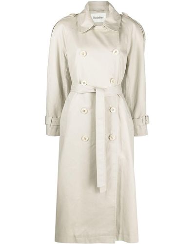 Rodebjer Lois Double-breasted Trench Coat - Natural