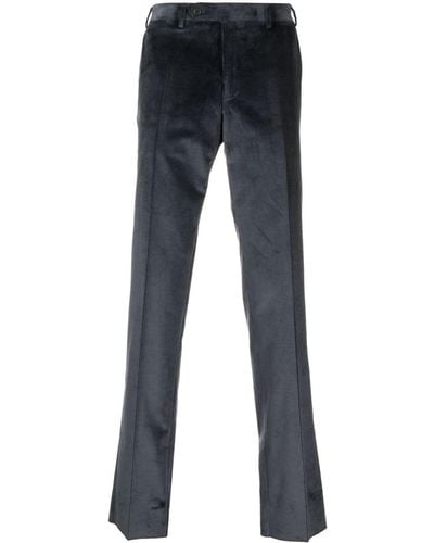 Canali Straight-leg Velvet Corduroy Trousers - Blue