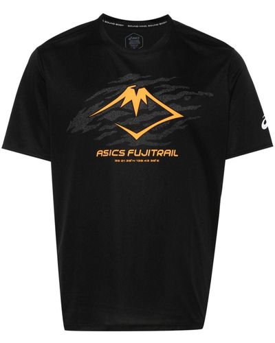 Asics Fujitrail Logo-print T-shirt - Black