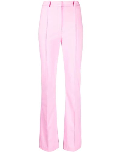 Patrizia Pepe Slim-cut Side-slits Pants - Pink