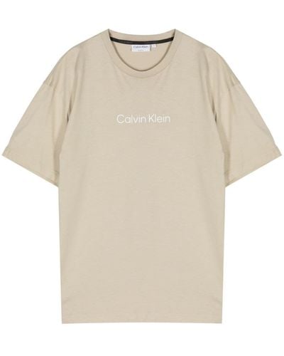 Calvin Klein Hero T-Shirt mit Logo-Print - Natur
