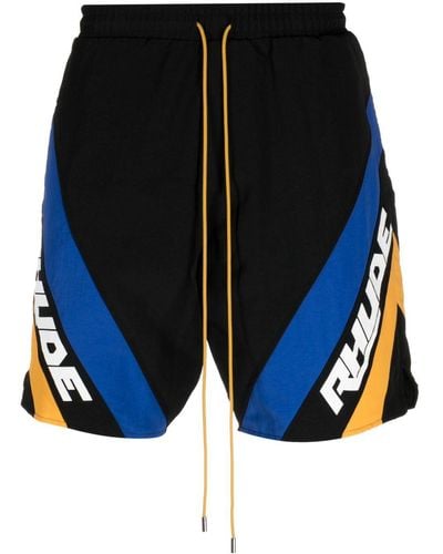Rhude Shorts Met Logoprint - Blauw