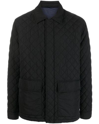 Pal Zileri Flap-pocket Quilted Jacket - Black