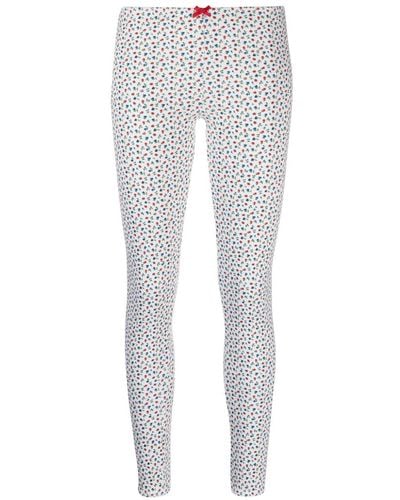 DSquared² Floral-print Bow-detail Pants - Gray