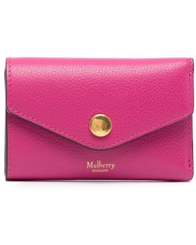 Mulberry Logo-stamp Leather Wallet - Pink