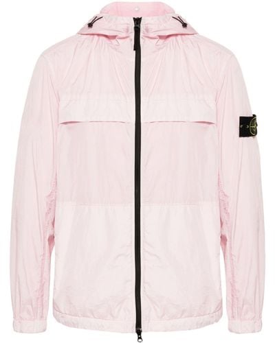 Stone Island Hooded Lightweight Jacket - Pink