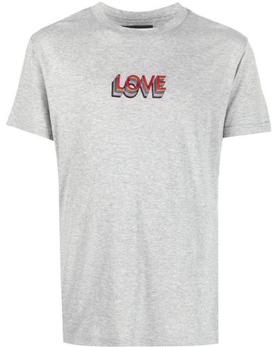 Viktor & Rolf Love-print Cotton-blend T-shirt - Gray