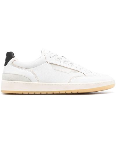Date Meta Low-top Leather Sneakers - White