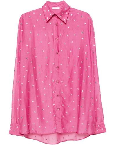 Oséree Gem Hemd mit Sheer-Effekt - Pink