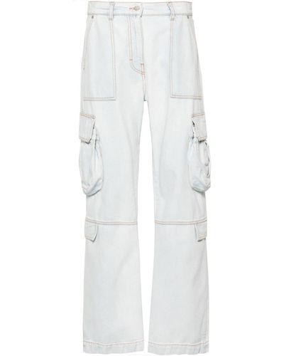 MSGM Mid-rise Straight-leg Jeans - White