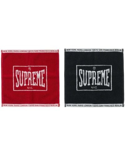 Supreme Set di due asciugamani - Rosso