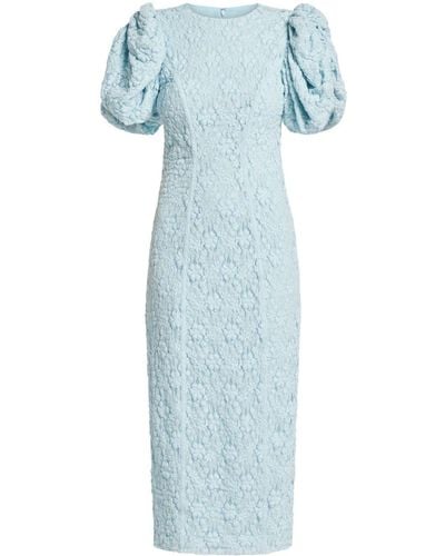 ROTATE BIRGER CHRISTENSEN Puff-sleeved Lace Dress - Blue
