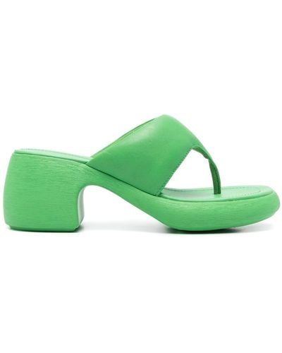 Camper Thelma 71mm Leather Sandals - Green