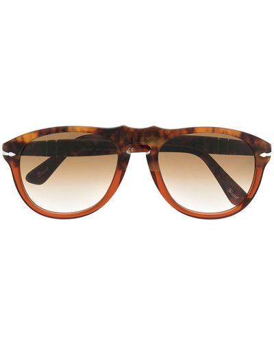 Persol Tortoiseshell Pilot Sunglasses - Brown