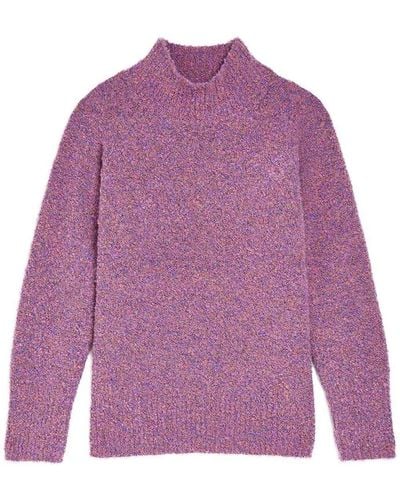 Apparis Roll-neck Knit Jumper - Purple