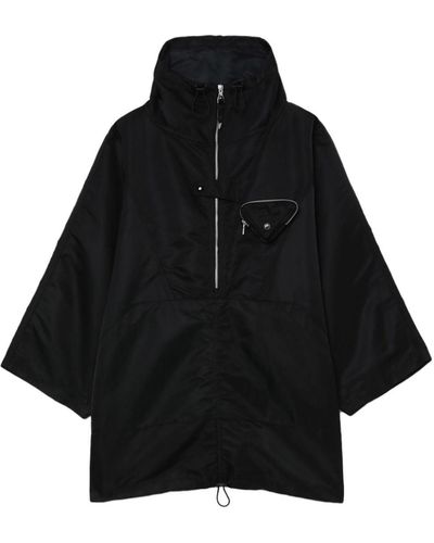 Toga Half-zip Hooded Jacket - Black
