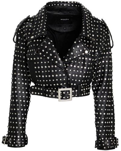 retroféte Mora Crystal-embellished Jacket - Black