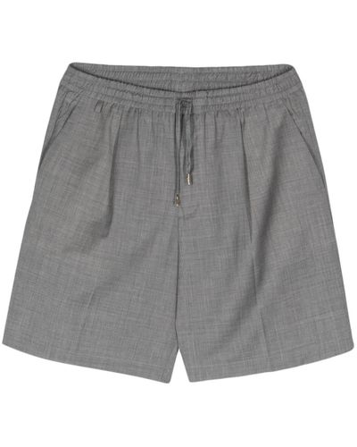 Briglia 1949 Pleated Wool Bermuda Shorts - Gray