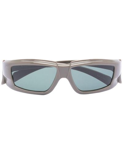 Rick Owens Rick Rectangle-frame Sunglasses - Blue