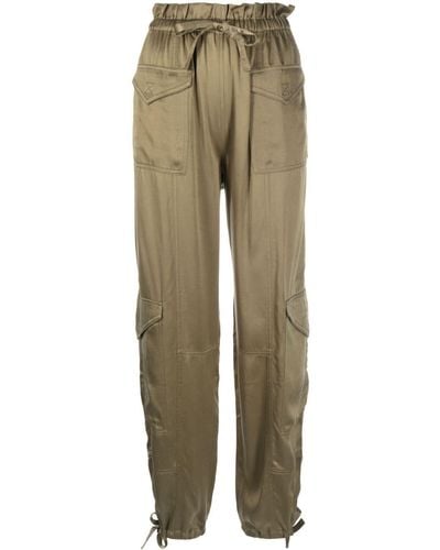 Ganni Pantalones ajustados tipo cargo - Verde
