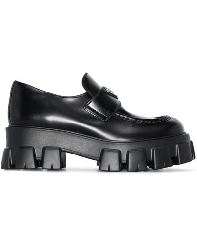 Prada Chunky-sole Loafers - Black