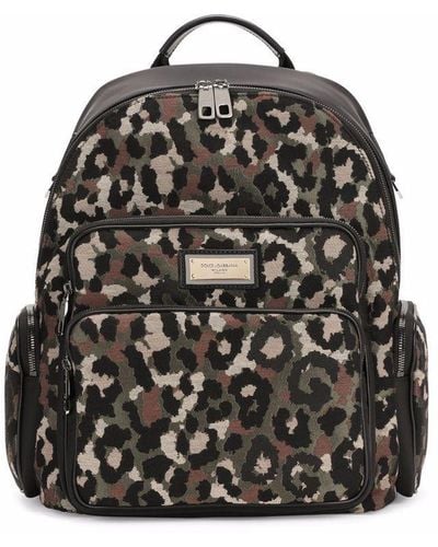 Dolce & Gabbana Leopard-print Backpack - Black