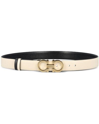 Ferragamo Logo-engraved Buckle Belt - Natural