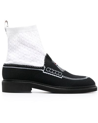 Thom Browne Tassel Loafer Sock Boots - Black