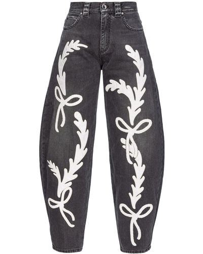 Pinko Jeans Met Toelopende Pijpen - Zwart