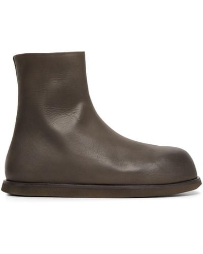 Marsèll Gigante Leather Ankle Boots - Brown
