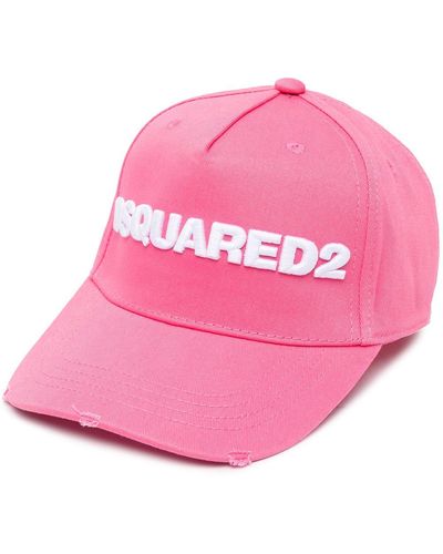 DSquared² ディースクエアード ロゴアップリケ キャップ - ピンク