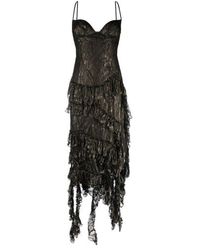Del Core Lace-detail Bustier Dress - Black