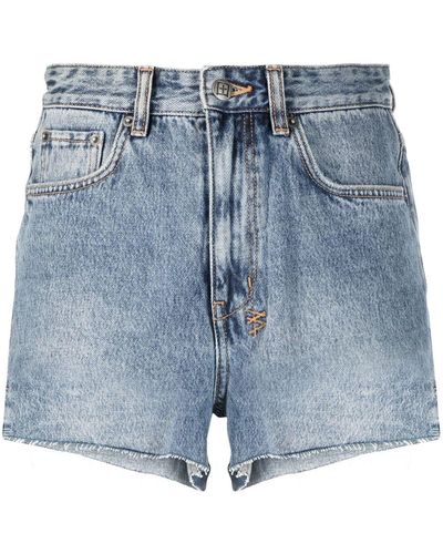 Ksubi Haven Repair Jeans-Shorts - Blau